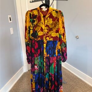 Anthropologie Multicolor Long Sleeve Dress size small